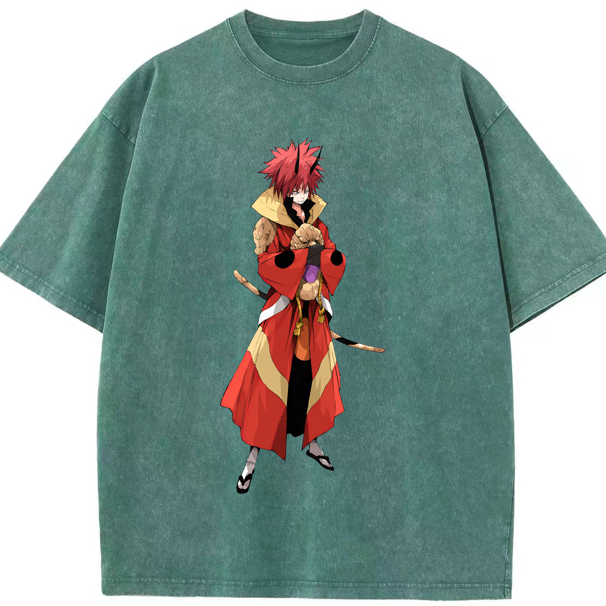 （画像用） 転スラ Regarding Reincarnated to Slime 綿100% ヴィンテージ風 半袖Tシャツ（フロントプリント）